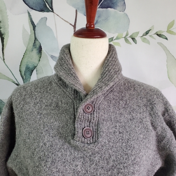 PRONTO UOMO | 100% Lambswool Sweater in Gray sz 2XLT - Picture 2 of 7